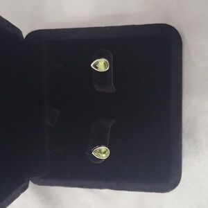 Genuine Peridot Gemstone Earrings New In Box